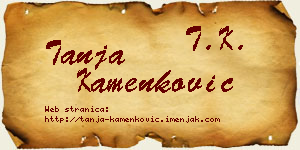Tanja Kamenković vizit kartica